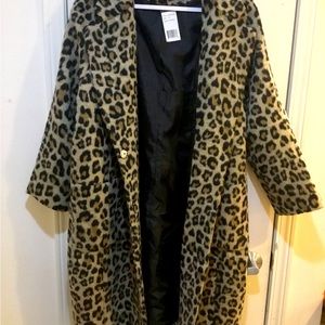 leopard print coat